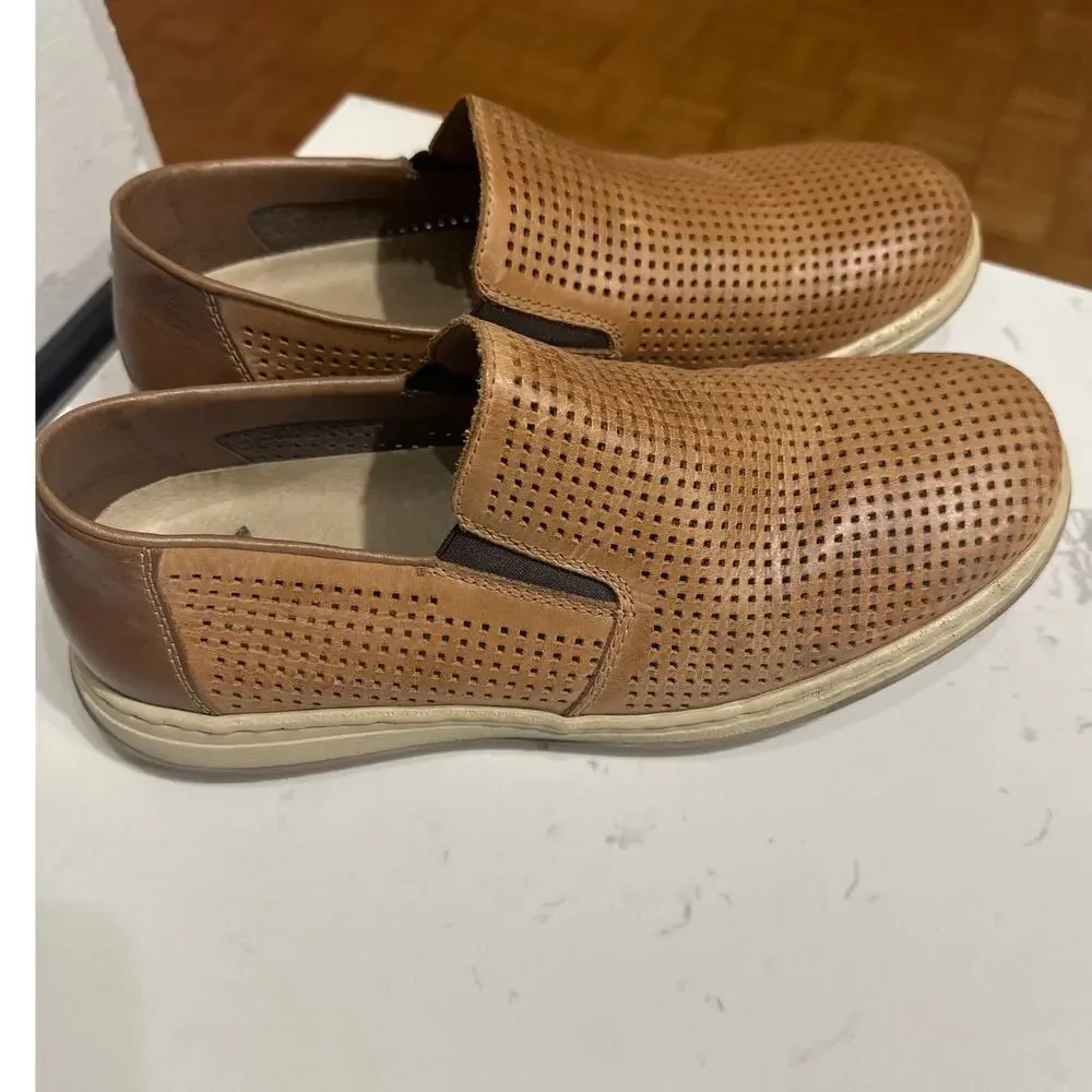 Men's Rieker 17376-25 Randall 76 Toffee/Cinnamon Leather Slip-On, Size 42, EUC
